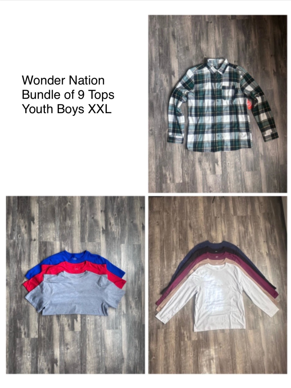 Wonder Nation Youth Boys Shirt Bundle Size XXL